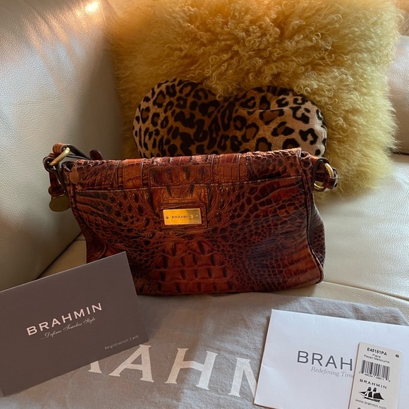 Brahmin Flaire Pecan Melbourne Shoulder/Satchel Handbag - Picture 2 of 14